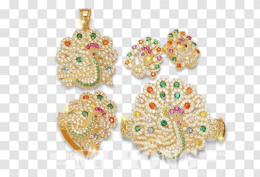 Earring Jewellery Gold Pavo Transparent PNG