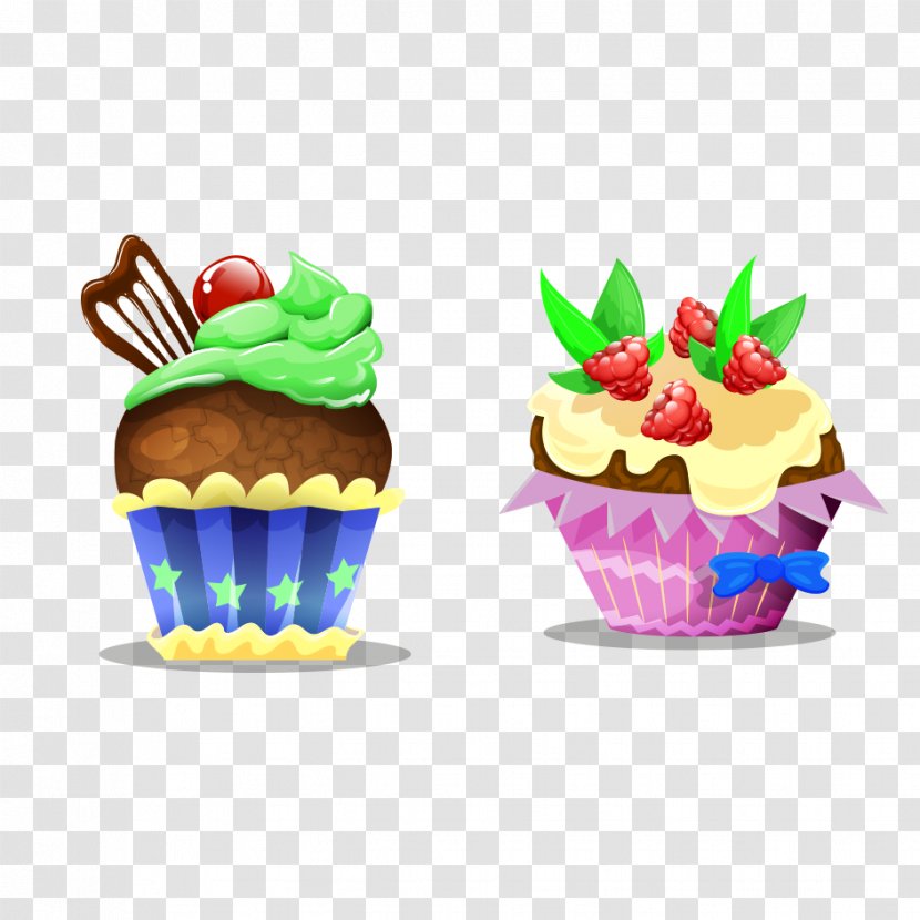 Ice Cream Cupcake Chocolate Cake Matcha Birthday - Frozen Dessert - Cartoon Transparent PNG