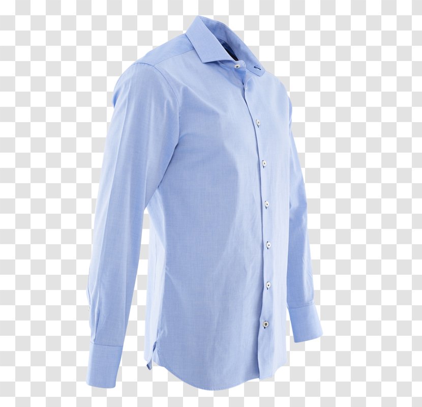 Dress Shirt Collar Sleeve Blouse Electric Blue - Wise Man Transparent PNG