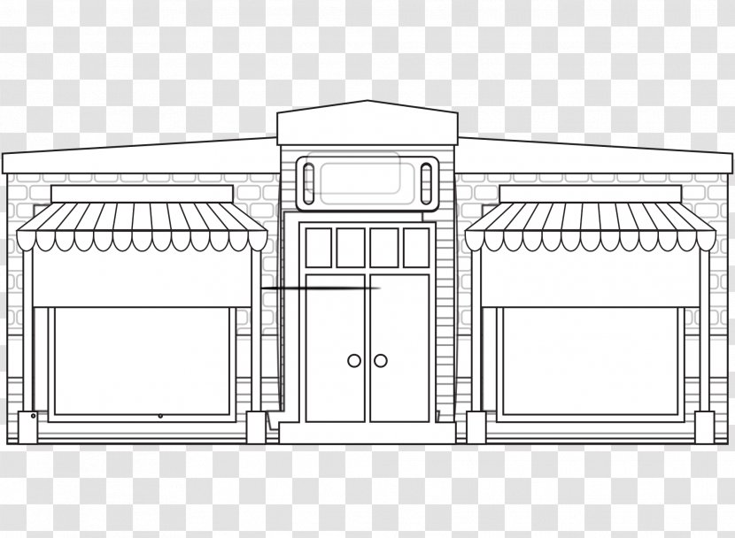 House Structure Drawing Facade - Home Fencing - Store Transparent PNG