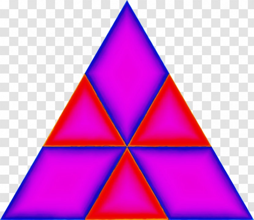 Triangle Purple Line Cone - Symmetry Magenta Transparent PNG