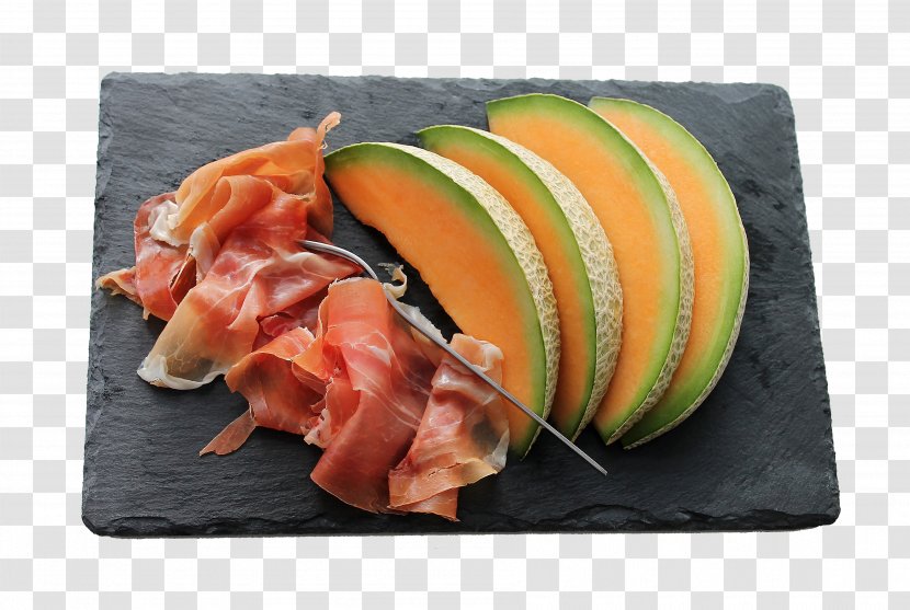 Prosciutto Ham Italian Cuisine Cantaloupe Honeydew - Vegetable - Melon And Meat Transparent PNG