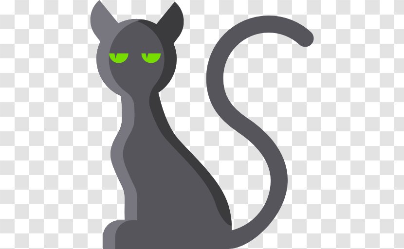 Black Cat Kitten Whiskers - Tail Transparent PNG
