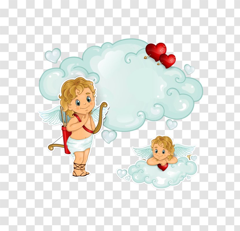 Cupid Valentines Day Eros - Fictional Character - Cartoon Angel Transparent PNG
