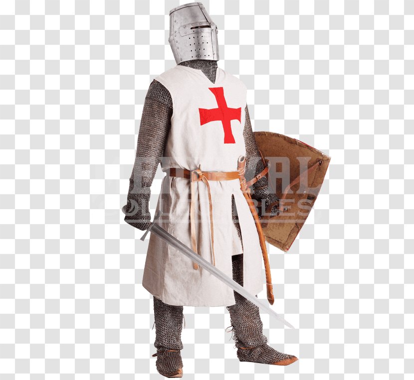Knight Crusader Knights Templar Middle Ages Surcoat - Crusades Transparent PNG