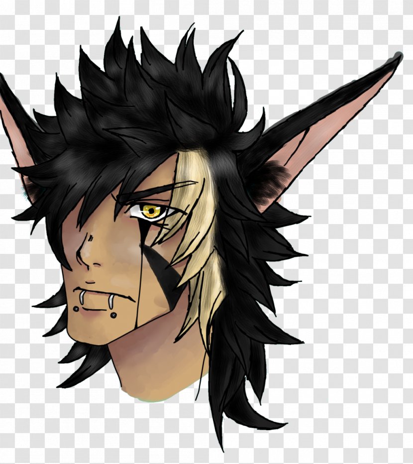 Demon Ear Black Hair Brown - Flower Transparent PNG