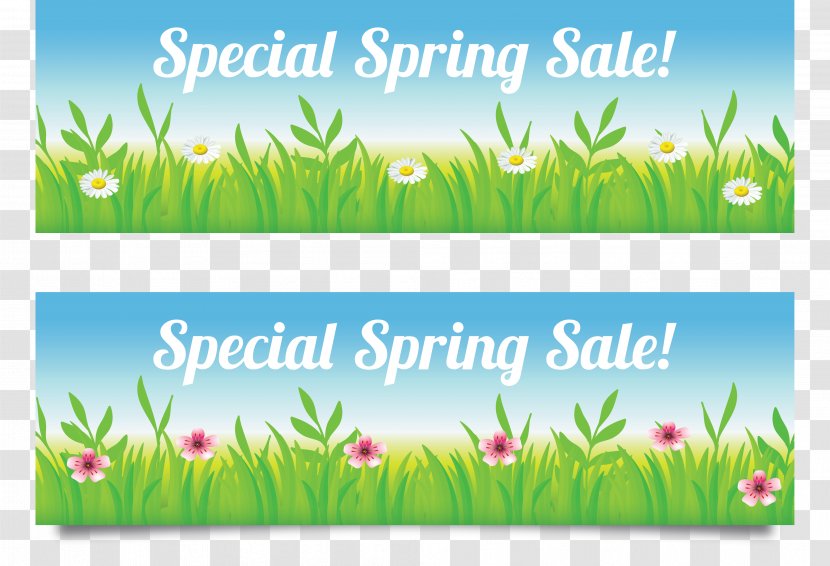 Season Web Banner Spring Sales - Text - Grass Beautiful Transparent PNG