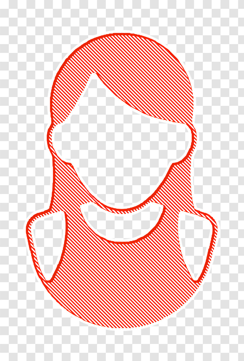 User Icon People Icon Girl With Long Hair Icon Transparent PNG