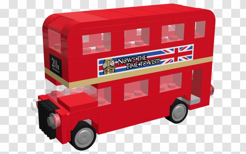 Double-decker Bus Toy London Lego Creator - Vehicle Transparent PNG