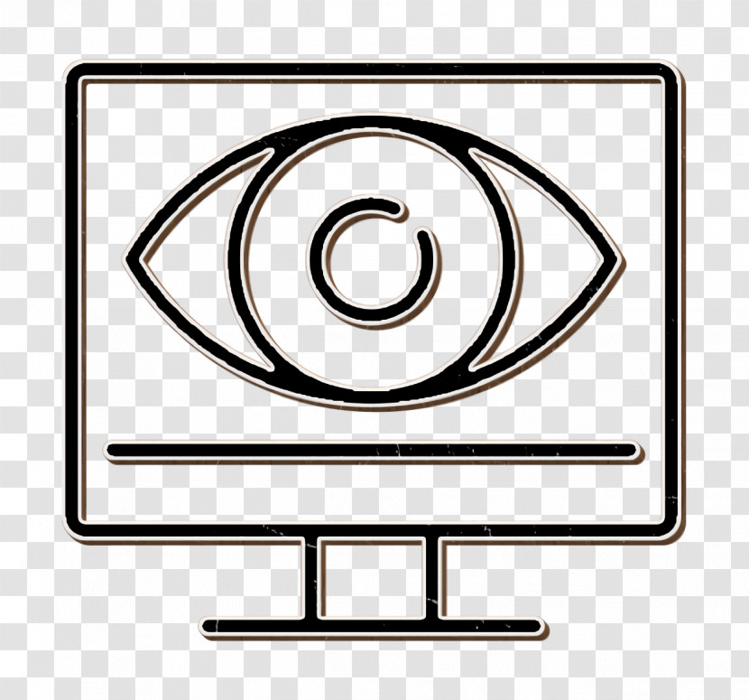 Monitoring Icon Eye Icon SEO And Online Marketing Elements Icon Transparent PNG
