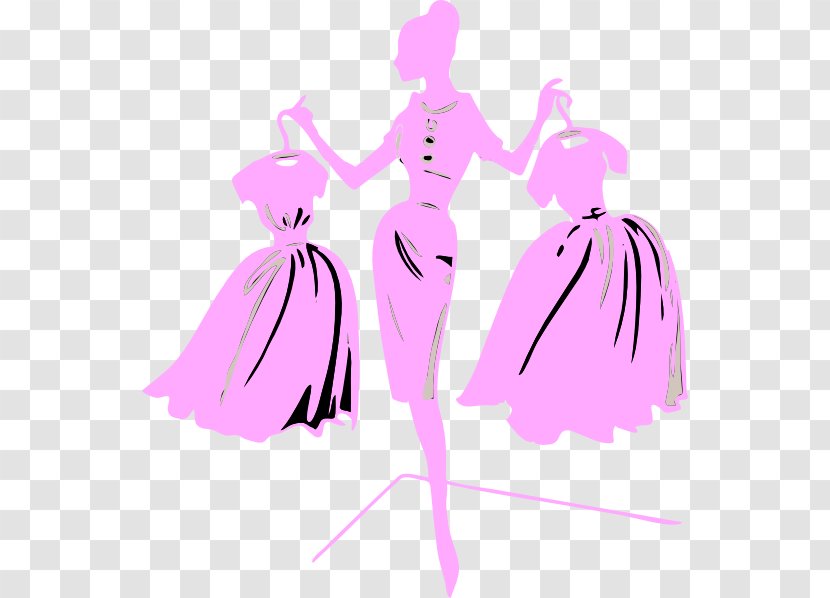 Fashion Show Model Clip Art - Dress - Designer Cliparts Transparent PNG