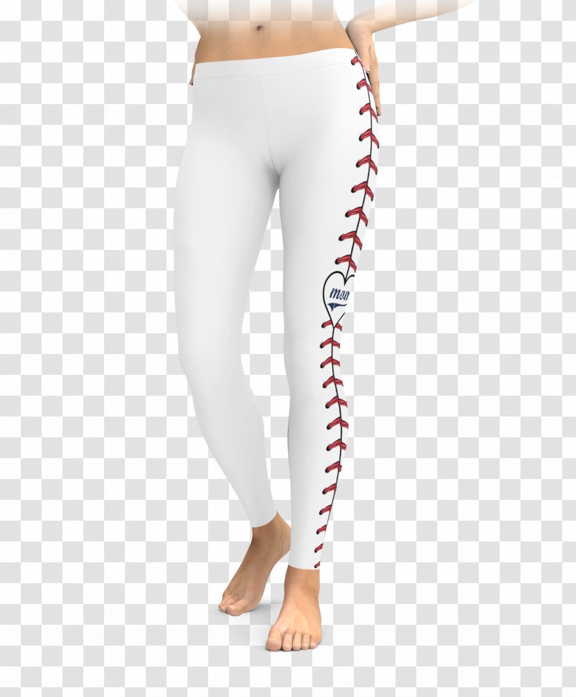 Leggings Dobermann Waist Pants White - Silhouette - Baseball Mom Transparent PNG