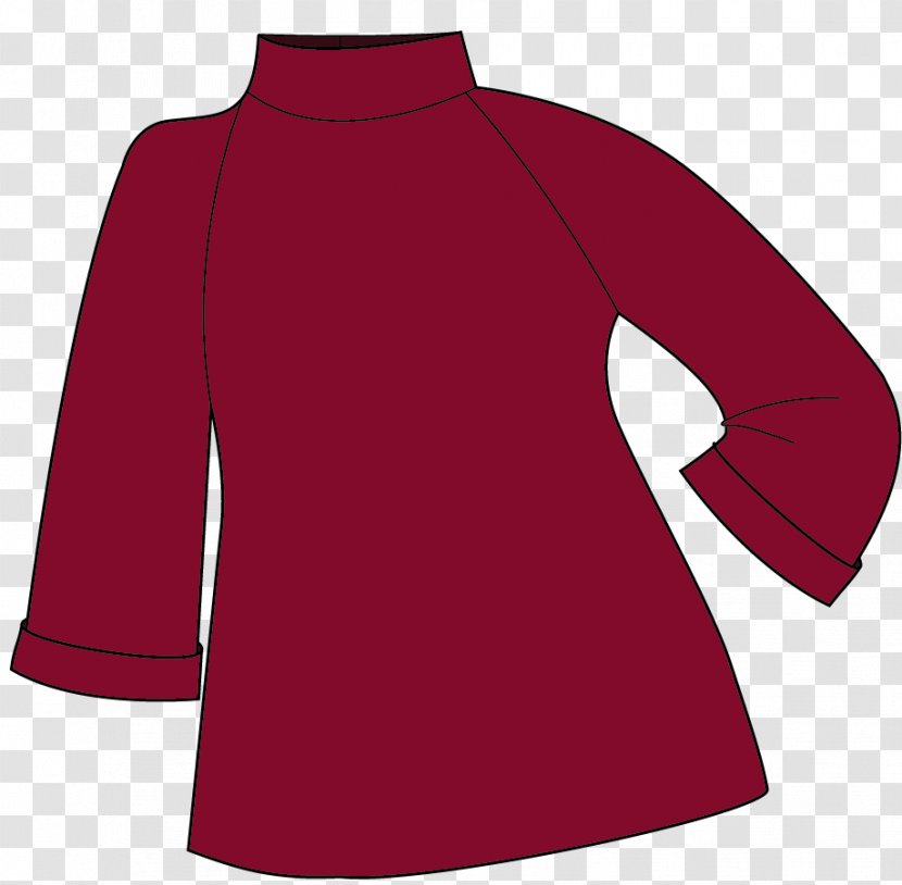 Sleeve Shoulder Dress Outerwear - Maroon Transparent PNG