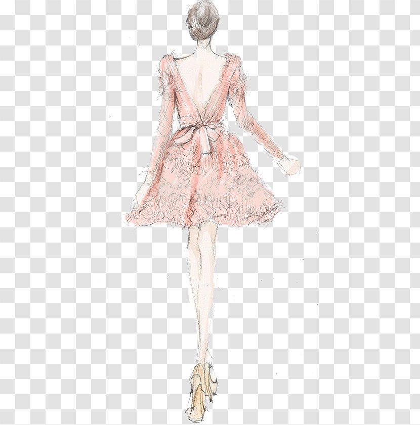 Drawing Fashion Illustration - Tree - Halter Dress Transparent PNG