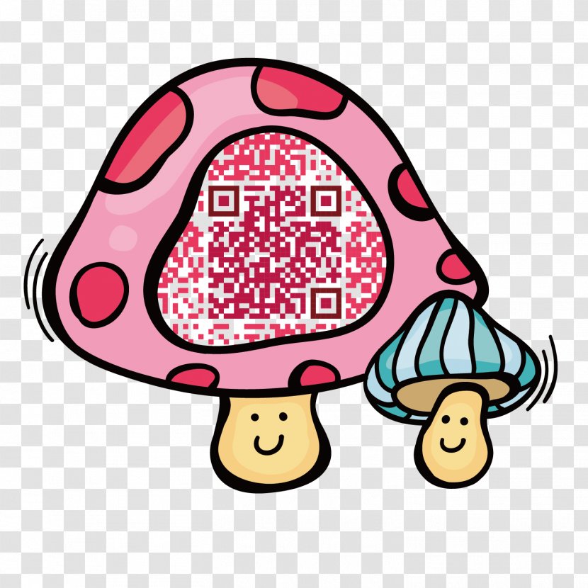Tibetan Mastiff Information Euclidean Vector QR Code - Pink Mushrooms Recognize Two-dimensional Transparent PNG