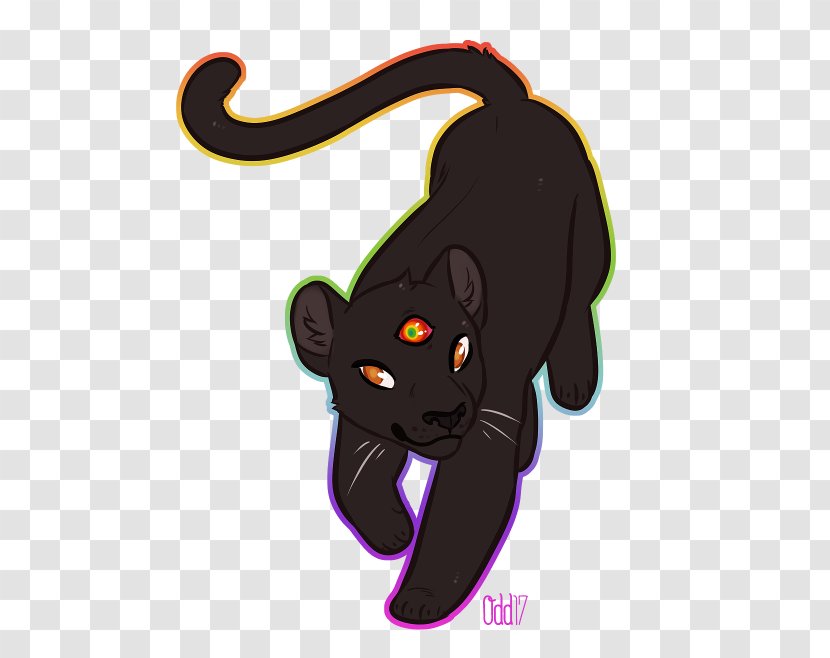 Black Cat Panther Whiskers Clip Art - M - 3rd Eye Transparent PNG