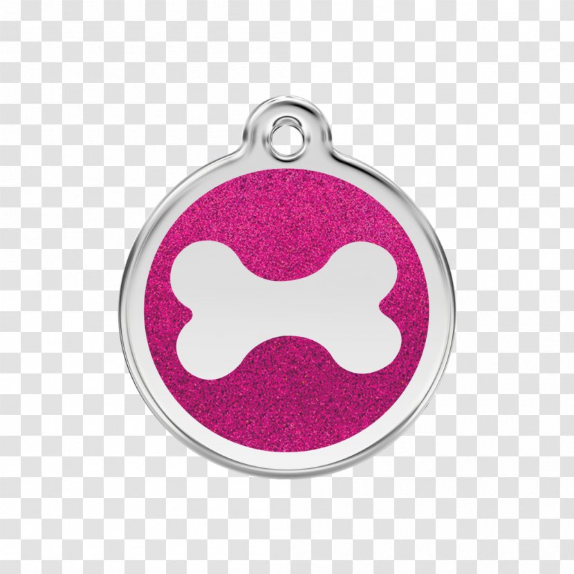 Red Dingo Dog Cat Pet Tag - Pendant - Pink Bone Transparent PNG