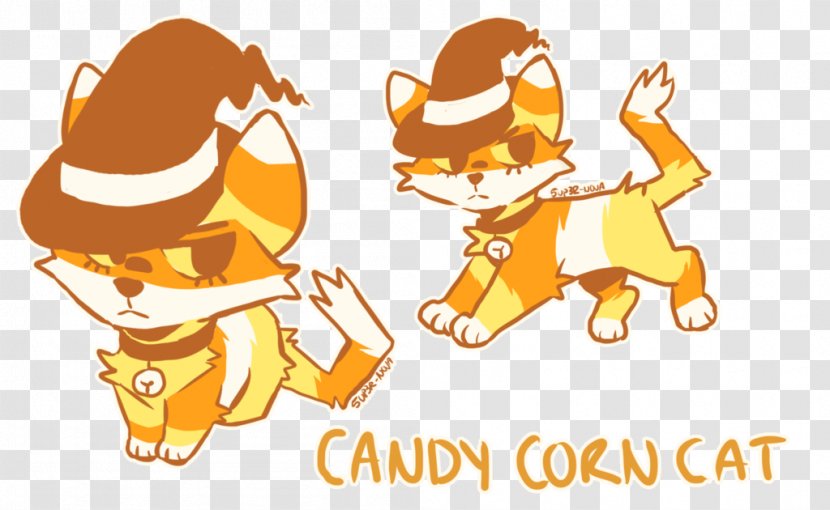 Candy Corn Cat Dog Rhinestone Eyes - Cartoon Transparent PNG