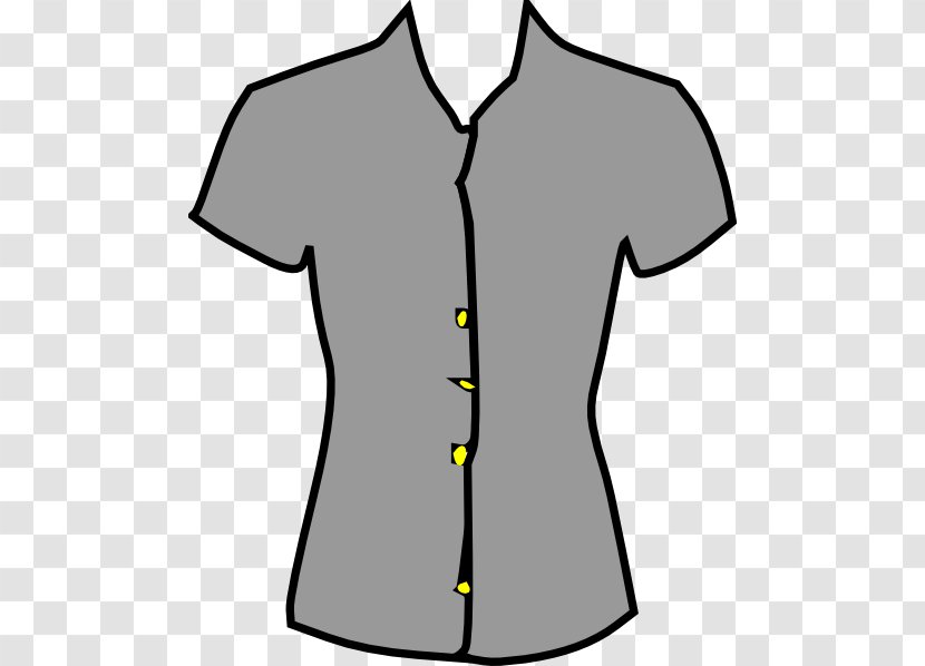 T-shirt Blouse Clothing Clip Art - Dress Shirt - Women's Cliparts Transparent PNG