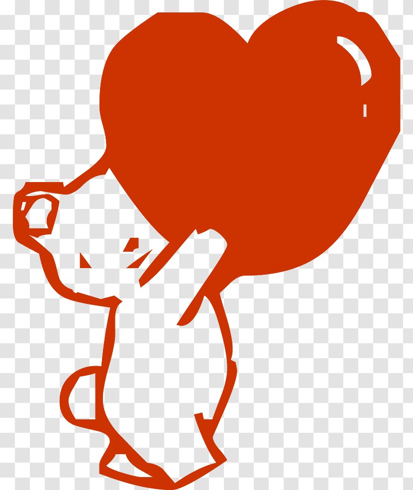 Cute Valentine Illustration - Heart - Bear, Big Red Heart.Others Transparent PNG