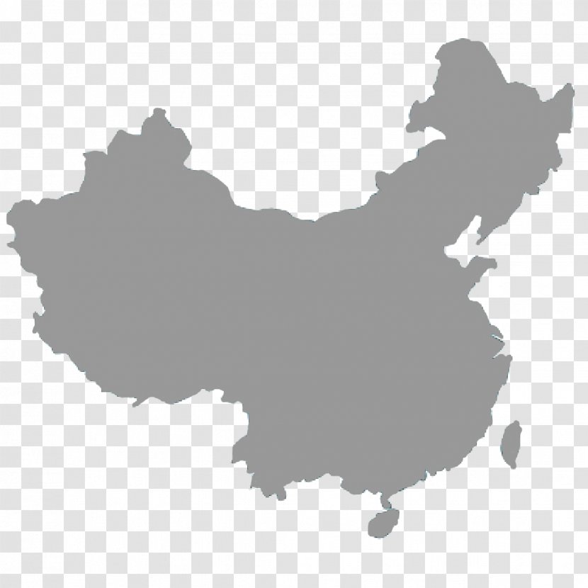 China Vector Map - Silhouette Transparent PNG