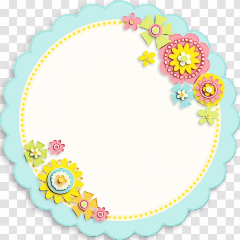 Floral Circle - Serveware - Sticker Transparent PNG
