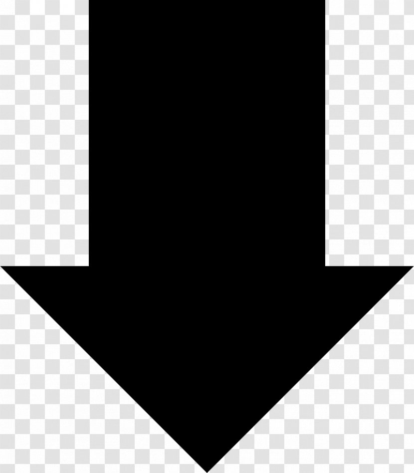 Line Triangle Point Rectangle - Down Arrow Transparent PNG