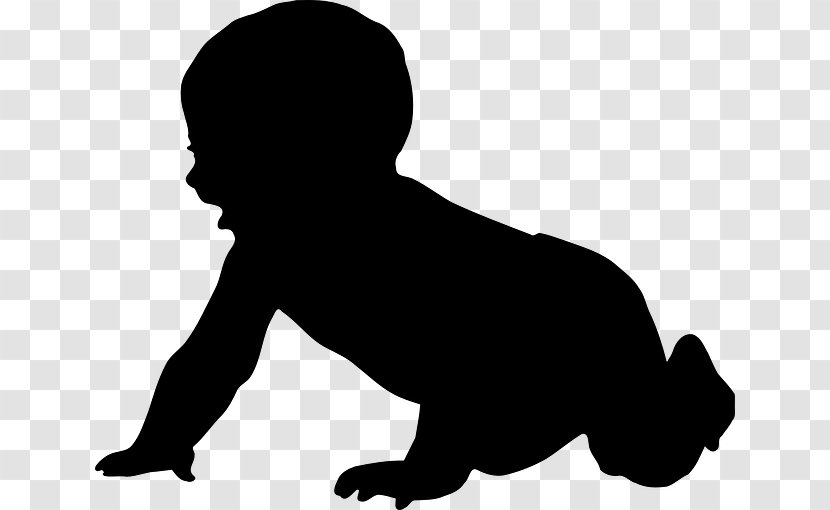 Infant Mental Health Child Clip Art Crawling - Blackandwhite - Head Transparent PNG