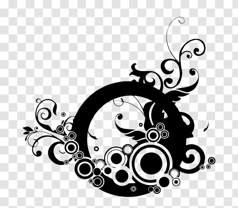 Moez Tattoo Clip Art Graphic Design Floral - Black And White Transparent PNG