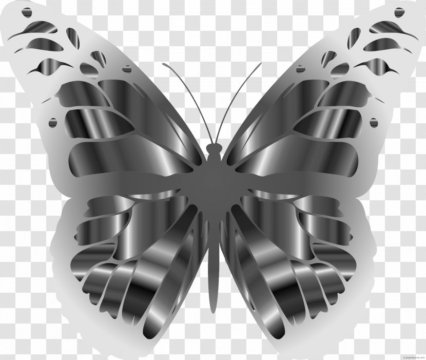 Monarch Butterfly Karner, New York Insect Brush-footed Butterflies Clip Art - Monochrome Transparent PNG