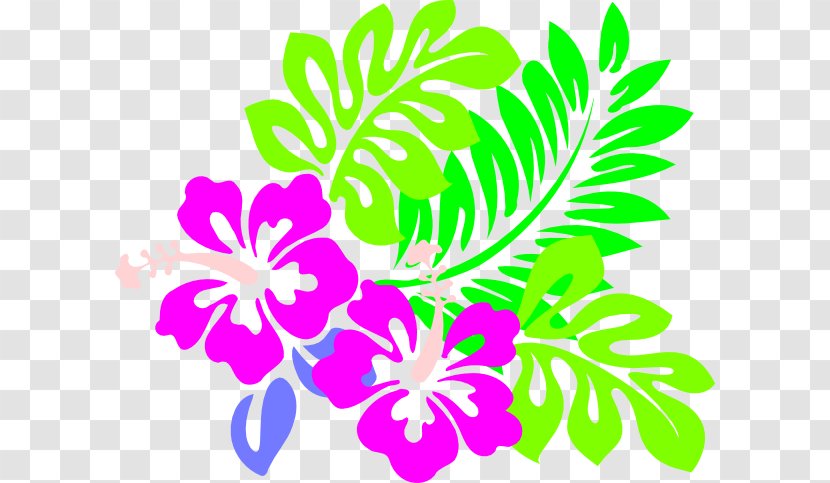 Cuisine Of Hawaii Hawaiian Clip Art - Luau - Hibiscus Flower Template Transparent PNG