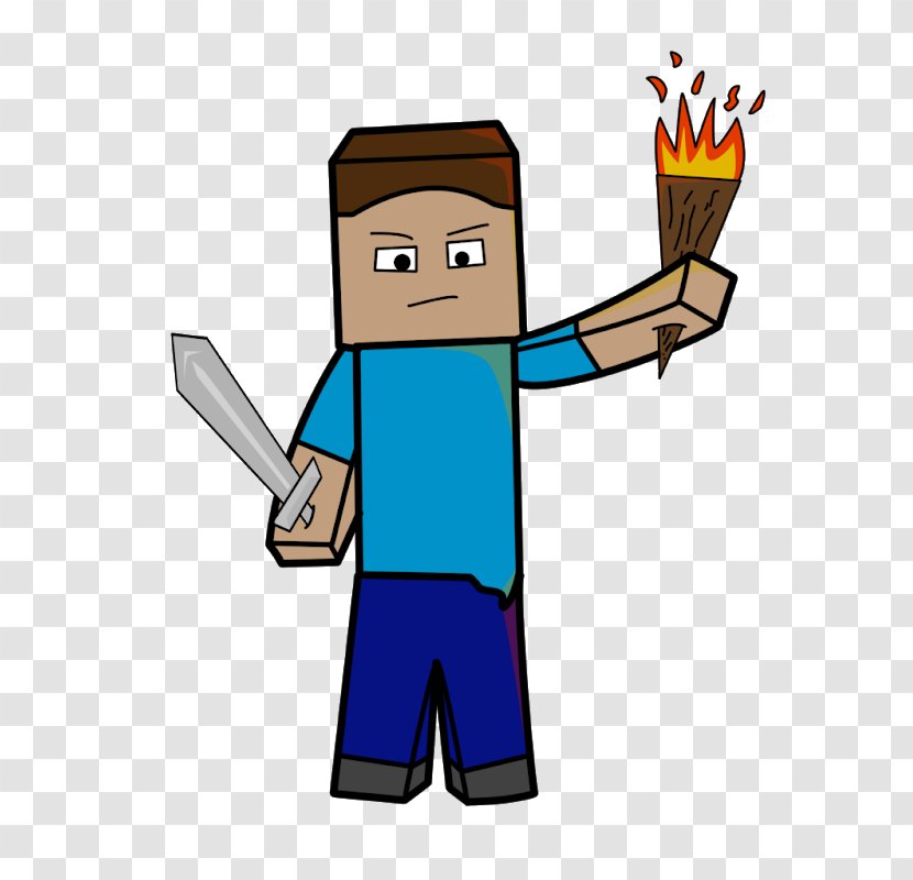 Minecraft: Pocket Edition Drawing Cartoon Clip Art - Work Of - Human Behavior Transparent PNG