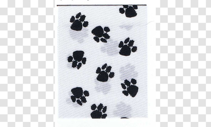 Black Textile White Paw Pattern - Watercolor Ribbon Transparent PNG