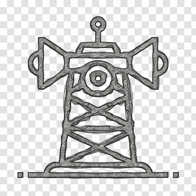 Communication Icon Technology Telecommunication - Tower - Coloring Book Metal Transparent PNG