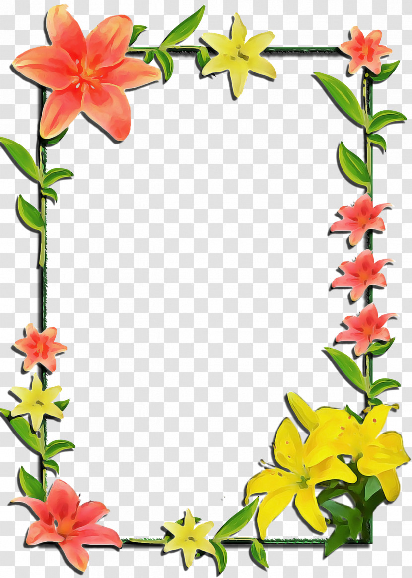 Lily Flower Frame Floral Frame Transparent PNG