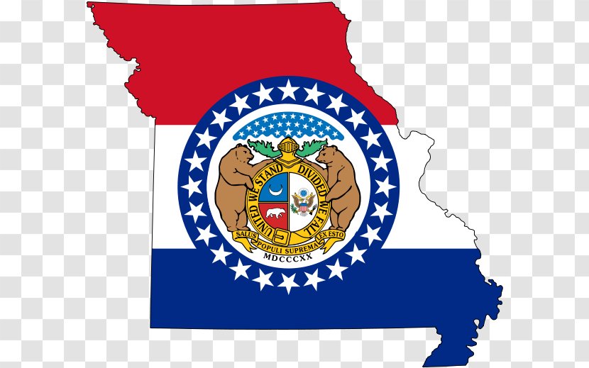 Flag Of Missouri State Map - Image Transparent PNG