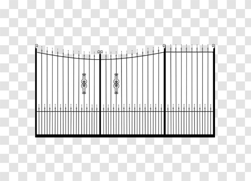 Fence Electric Gates Wrought Iron Railing - Gate - Sliding Transparent PNG