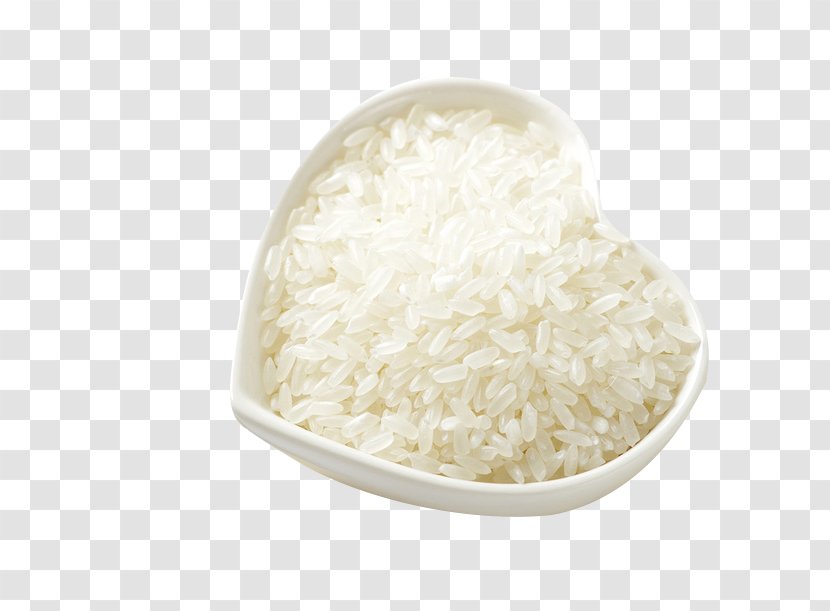 White Rice Cooked - Bowl - Heart-shaped Of Material Transparent PNG