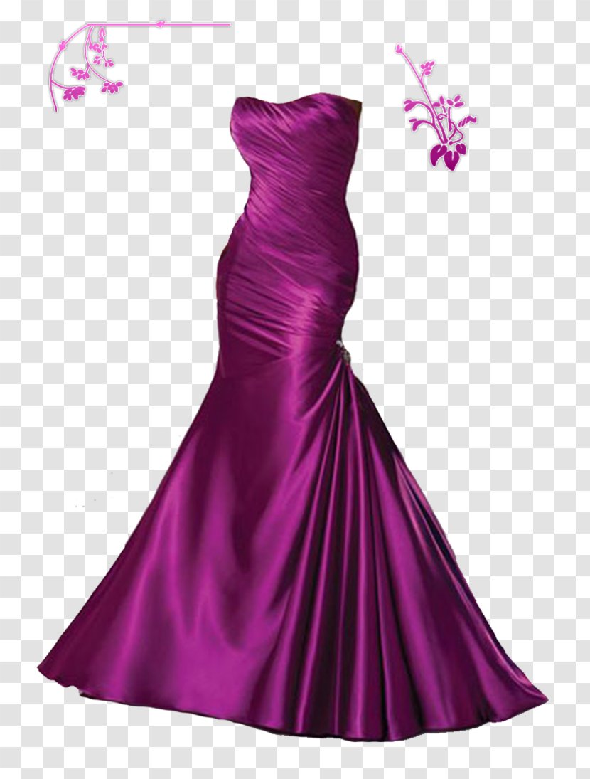 Wedding Dress Gown Prom - Party - Purple Picture Transparent PNG