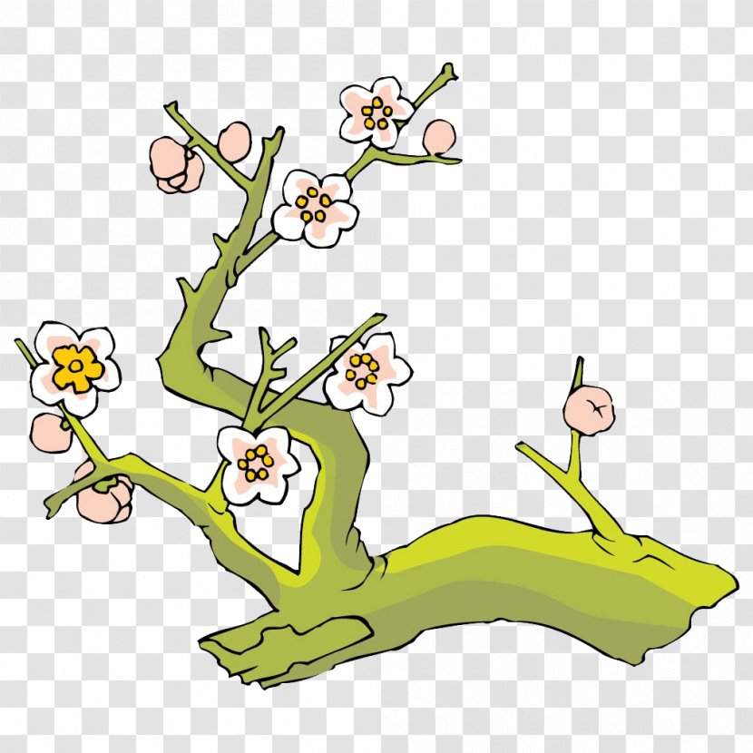 Download Euclidean Vector - Cartoon - Plum Flower Transparent PNG