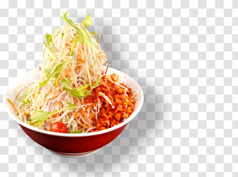 Chinese Noodles Yakisoba 周旋人 Hiyashi Chūka Ramen - Spaghetti Transparent PNG