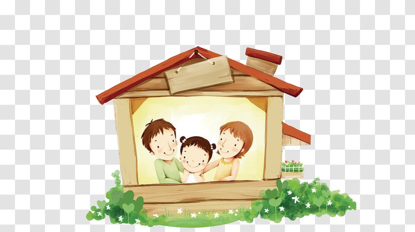 Child Cartoon Illustration Family - Mother - Father And Son Transparent PNG