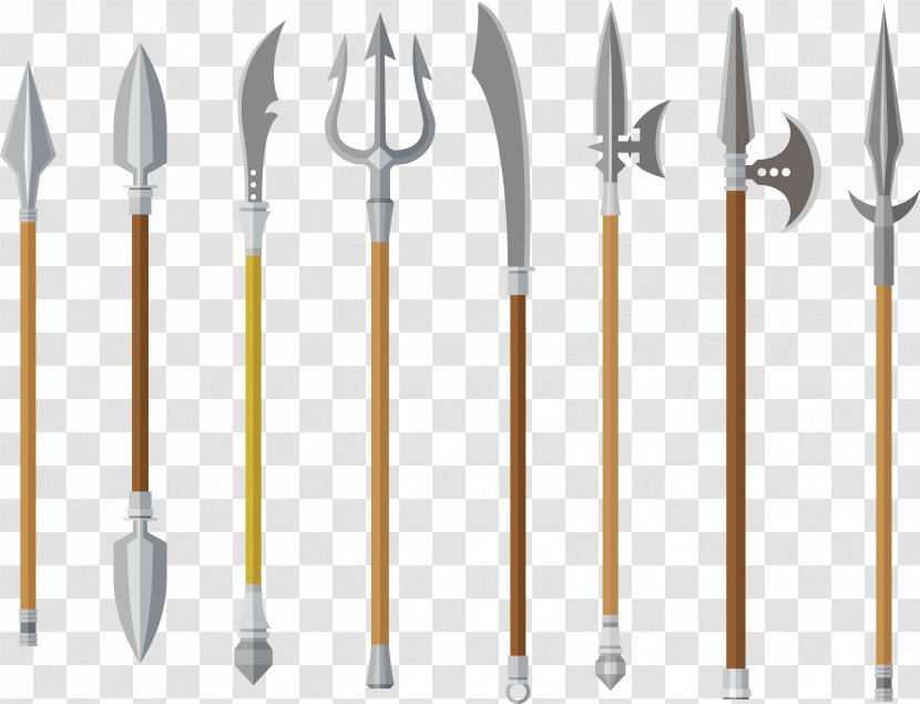 Melee Weapon Pike - Pitchfork - Vector Transparent PNG