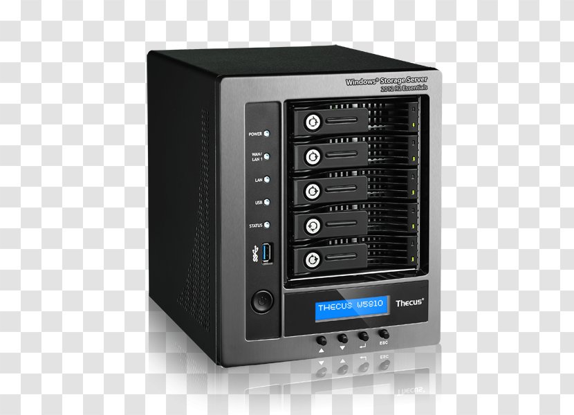 Network Attached Storage N5810PRO Systems Data Thecus N5810 NAS Desktop Ethernet Lan Black Server - Device - Cloud Computing Transparent PNG