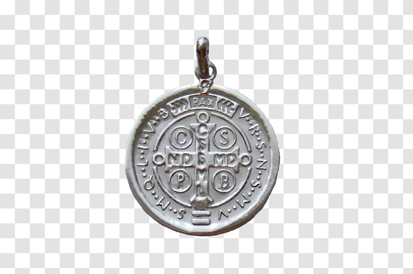 Locket Saint Benedict Medal Silver Sagrada Família - Steel Transparent PNG