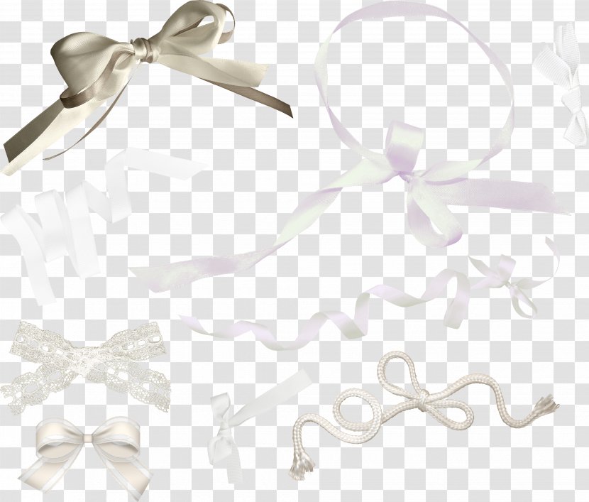 Ribbon Gift White Shoelace Knot - Bowknots Transparent PNG
