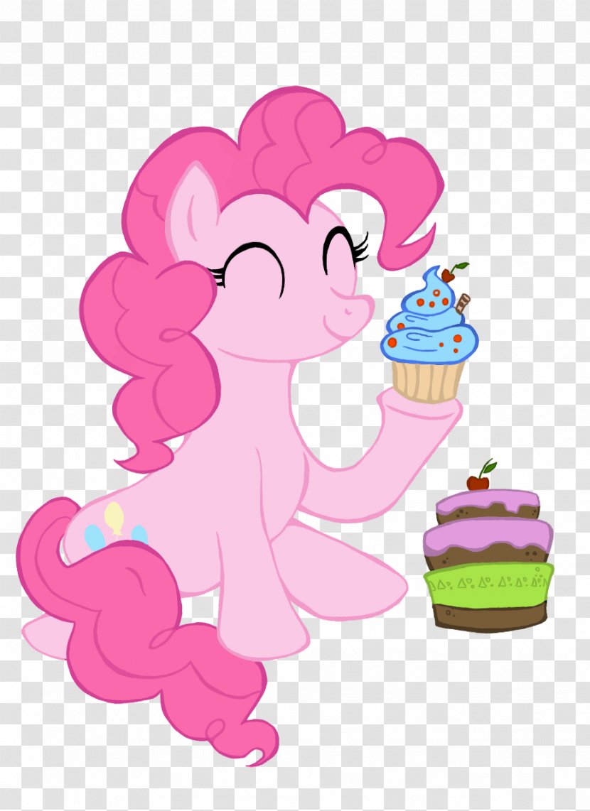 Pinkie Pie Cupcake Pony Bakery Rainbow Dash - Silhouette - Cup Cake Transparent PNG