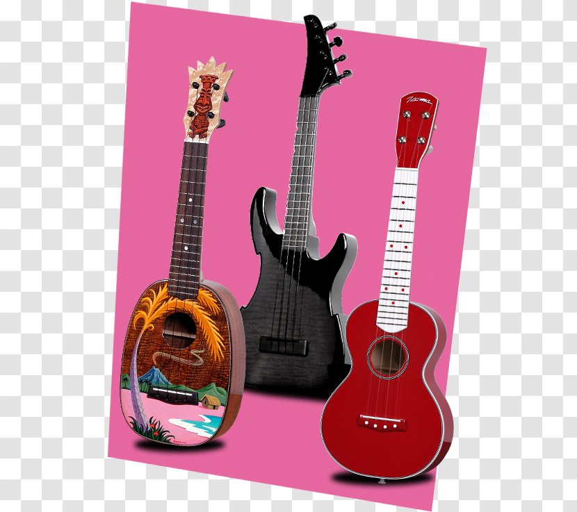 Acoustic Guitar Ukulele Acoustic-electric Bass - Flower Transparent PNG