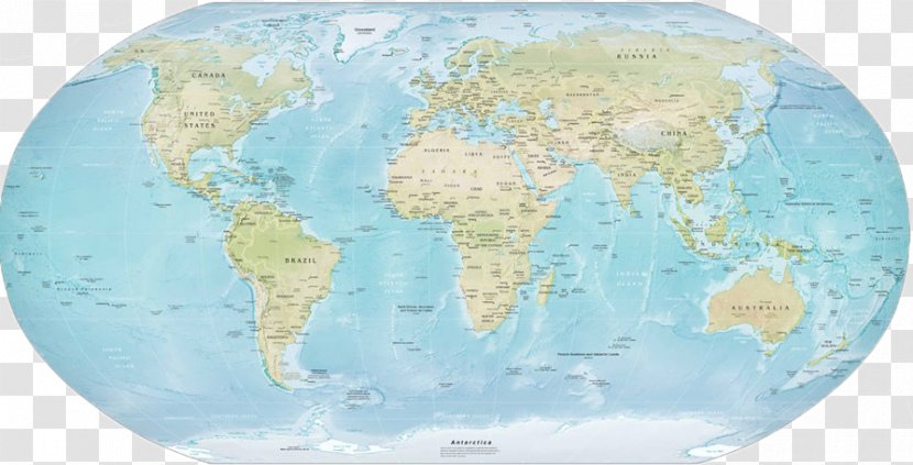 World Map Atlas Physische Karte - Organism Transparent PNG