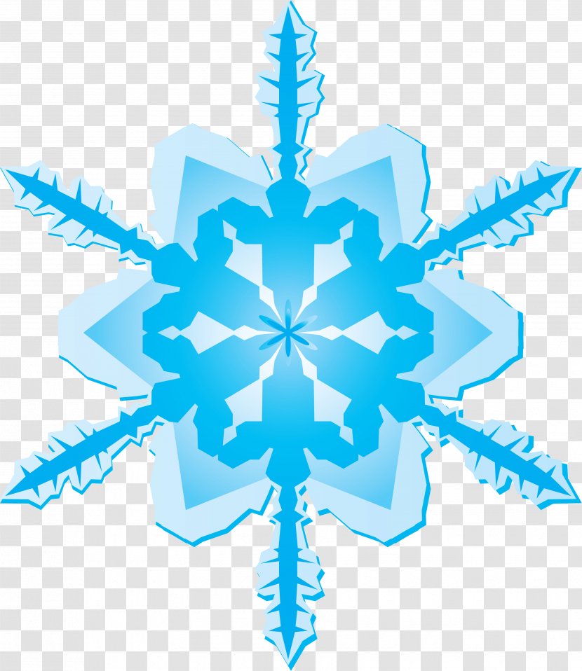 Blue Snowflake Color Clip Art - Chemical Element - Snow Flake Transparent PNG